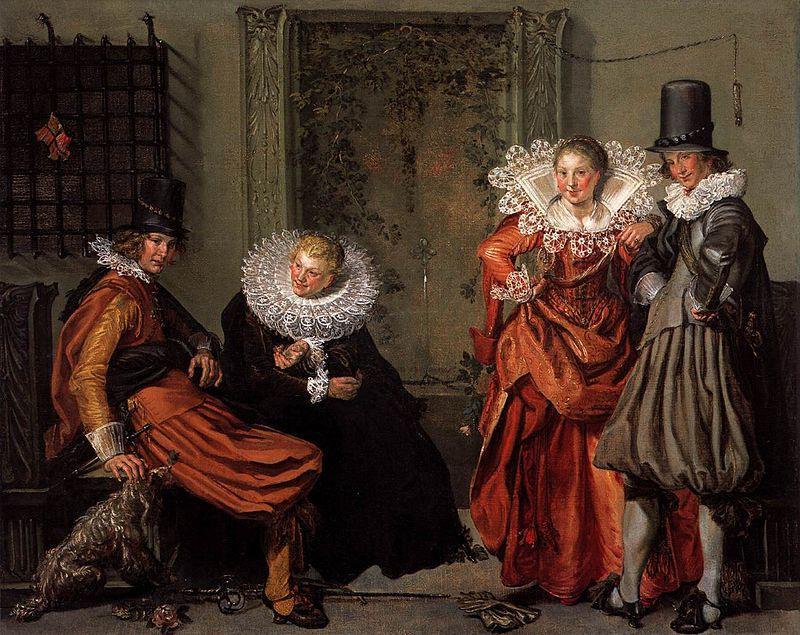 Виллем Бейтевех - Галантные пары на террасе (1620)